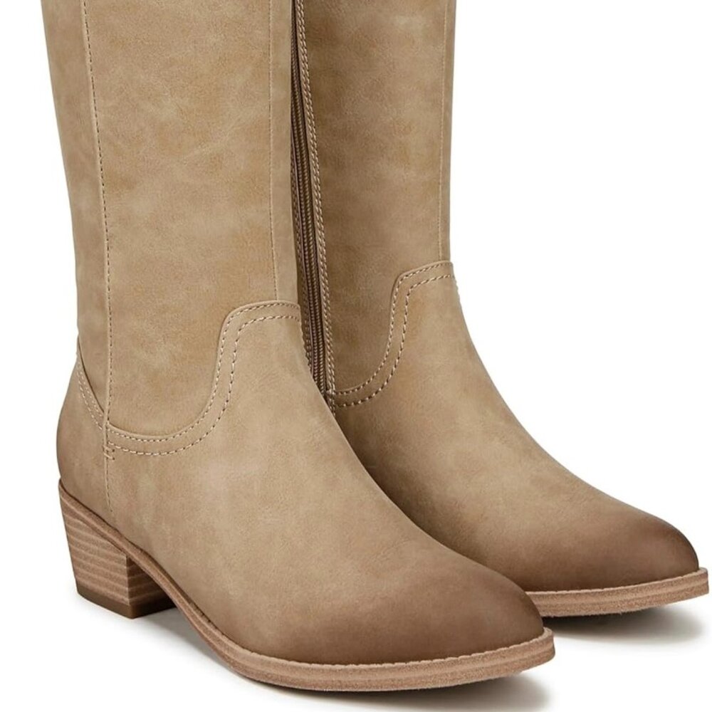 SOUL Naturalizer Women's Western Boots Size 10 M Beige Porcelain ZOYA Tall High